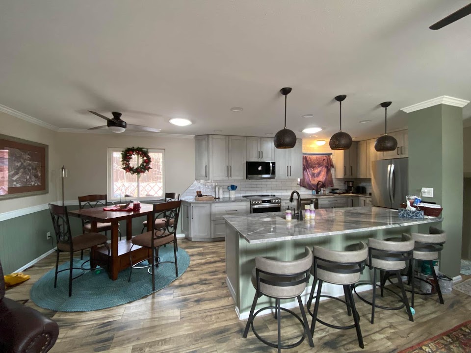 Real open-concept kitchen renovation by Yovani's Repair LLC